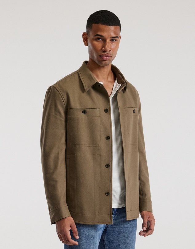 Calibre - Melton Shirt Jacket Latte