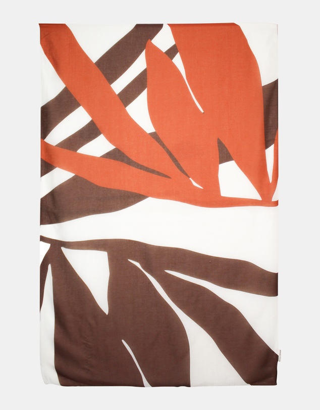 Morgan & Taylor - Fern Beach Sarong in Red, Brown and White