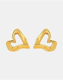 Zoe Olivia - Waterproof Organic Heart Stud Earrings