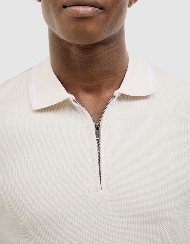 Politix - Morgan Textured Zip-up Polo