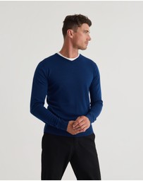 Oxford - Basic V-Neck Pure Wool Pullover