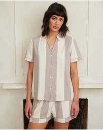 Chelsea Peers - Organic Cotton Stripe Short Pyjama Set
