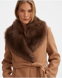Forever New - Shelby Faux Fur Collar Coat