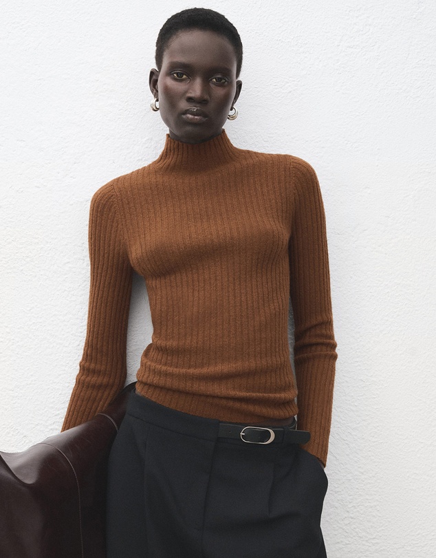M.N.G - Knitted Sweater With Perkins Neck
