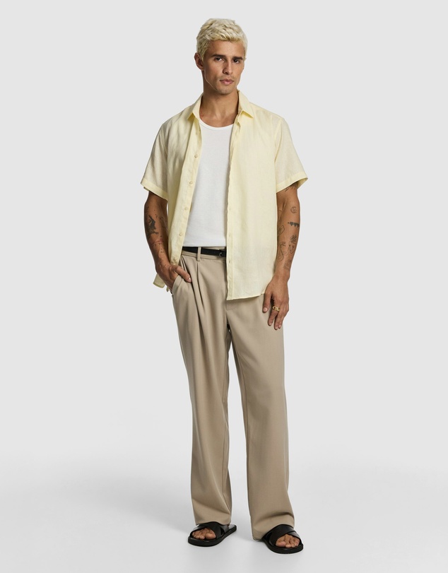yd. - Lewis Pure Linen Shirt