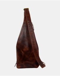 Pierre Cardin - Pierre Cardin Rustic Leather Sling Bag