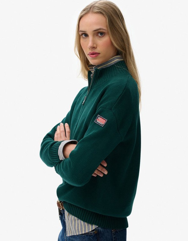 Superdry - Slouchy Knitted Half Zip