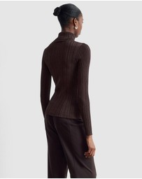 & Other Stories - Rib-Knit Lurex Turtleneck