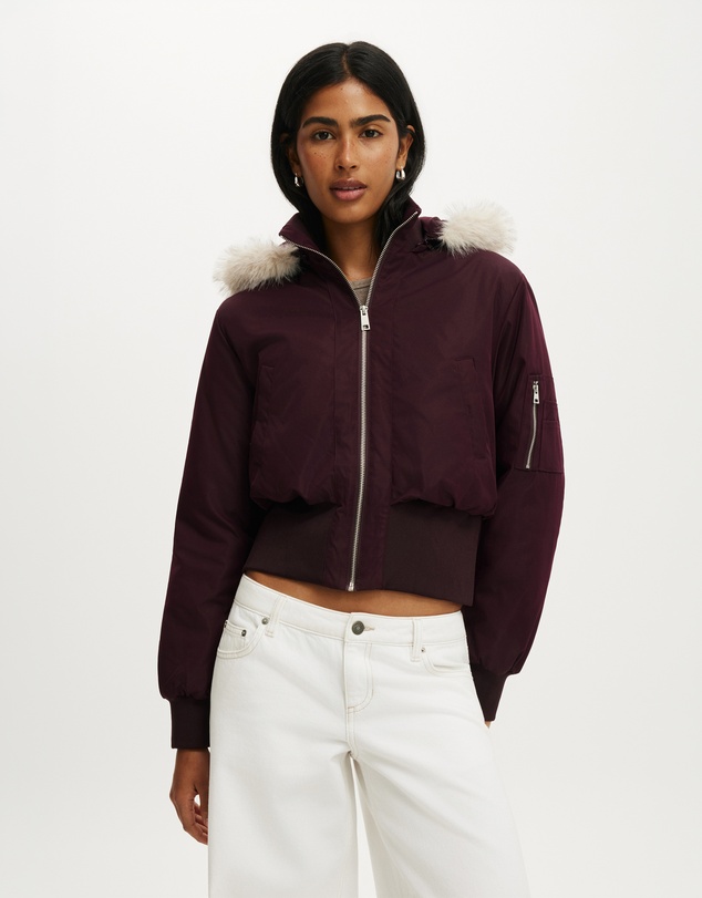Cotton On - Remi Hooded Bomber Jacket