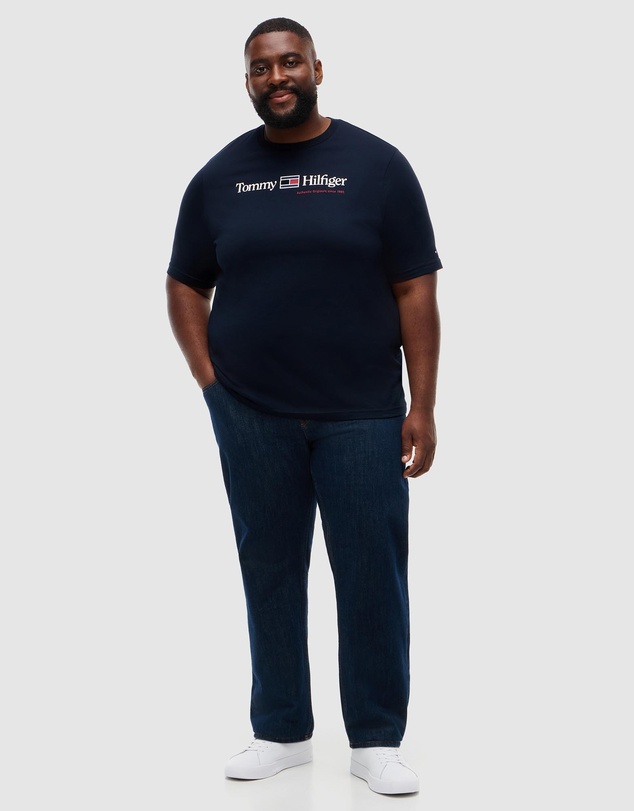 Tommy Hilfiger - Big & Tall Logo Jersey Crew Neck T-Shirt