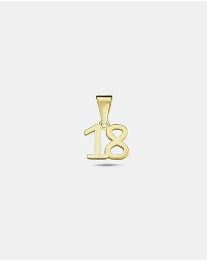 Zoe Olivia - 9K Gold '18' Pendant