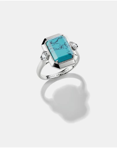 THOMAS SABO - THOMAS SABO Ring with Imitation Turquoise Stone Silver