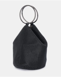 Olga Berg - Bianca Ball Mesh Handle Bag
