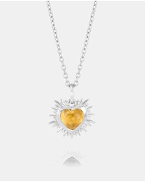 Rachel Jackson - Electric Love November Birthstone Heart Necklace Silver