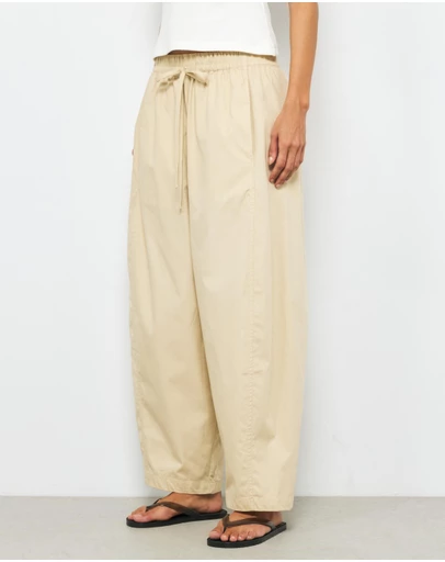 AERE - Organic Cotton Barrel Leg Pants
