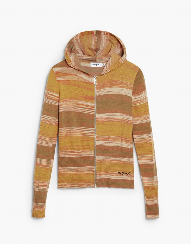 Desigual - Striped Hoodie With Zipper
