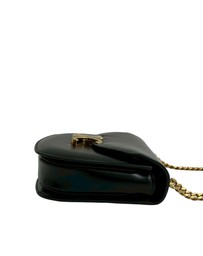 Pre-Loved by Azura Reborn - Pre-Loved Teen Shiny Calfskin Triomphe Besace Clea Chain Crossbody