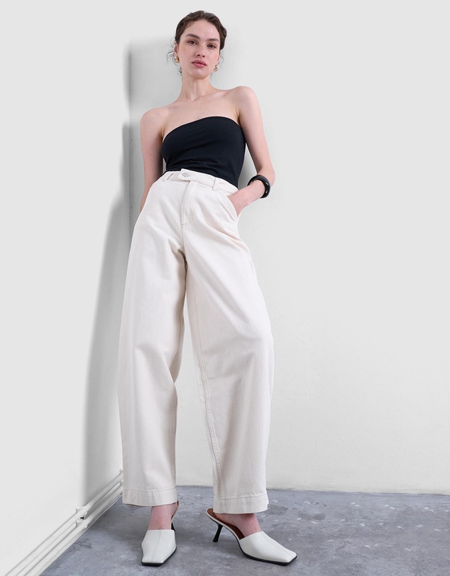TOPSHOP - Smart Barrel Leg Trousers