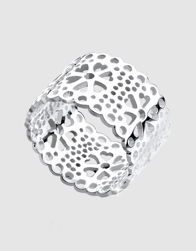 Elli Jewelry - Ring Ornament Flower in 925 Sterling Silver