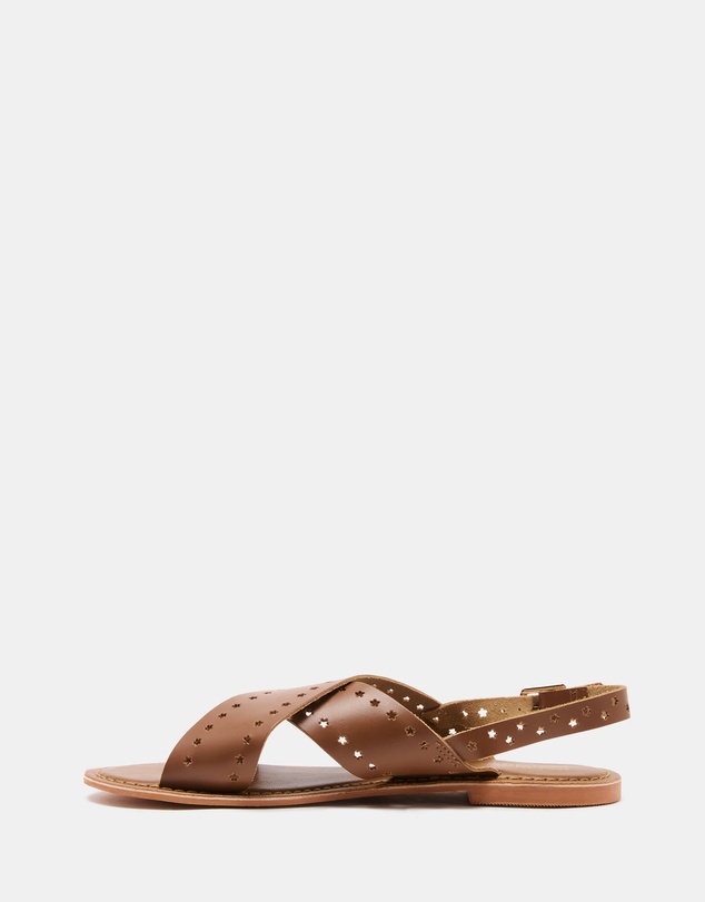 Just Because - Malita Leather Slingback Sandals