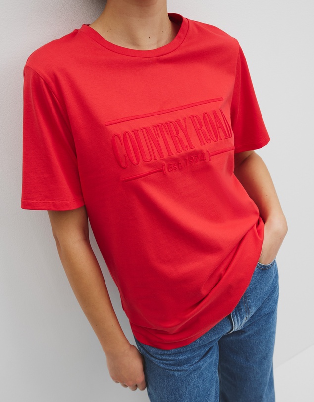 Country Road - Australian Cotton Heritage Embroidered T-shirt