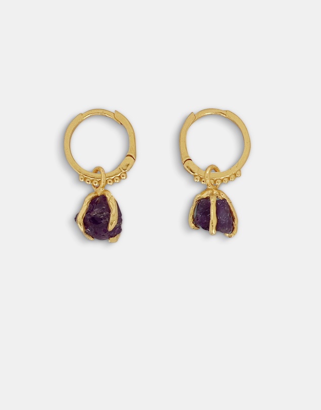 Carou - February Birthstone Earrings ~ Amethyst
