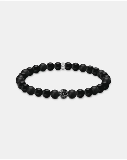 THOMAS SABO - THOMAS SABO Obsidian bracelet with zirconia