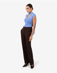 Forcast - Isadora V-Neck Scarf Knit Top