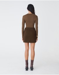 Forcast - Ciara Keyhole Lurex Knit Top