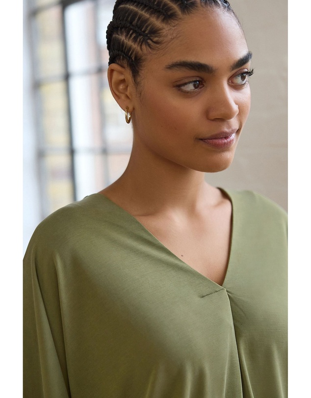 NEXT - Long Sleeve V-Neck Bubblehem Blouse