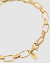 Kuzzoi - ICONIC EXCLUSIVE - Bracelet Male Link Chain 925 Sterling Silver Gold Plated