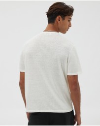 AERE - Linen Blend Knit T-shirt