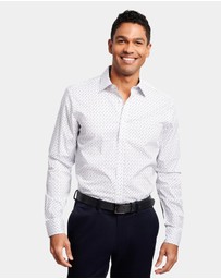 Brooksfield - MODERN RETRO PRINT REG FIT BUSINESS SHIRT