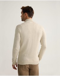 Oxford - Robert Zip Neck Knit Pullover