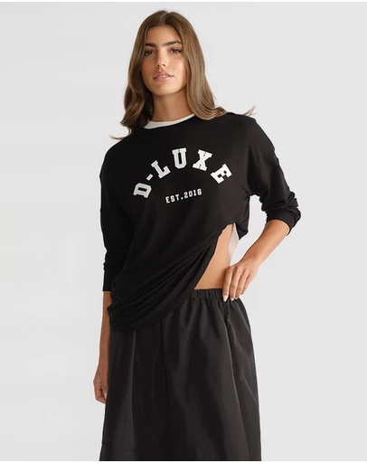 Decjuba - D-Luxe Long Sleeve Logo Top