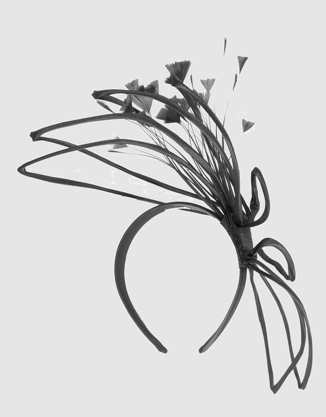 Max Alexander - Edgy Black Sinamay Fascinator Headband