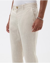 AERE - Slim Leg Tailored Linen Pants
