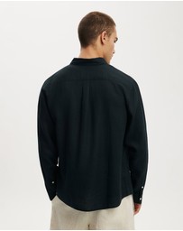 Cotton On - Relaxed Linen Long Sleeve Shirt