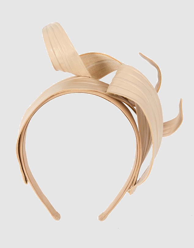 Max Alexander - Leather Leafs Headband Fascinator