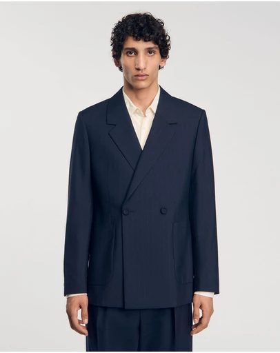 Sandro - Croisee Rayure Suit Jacket