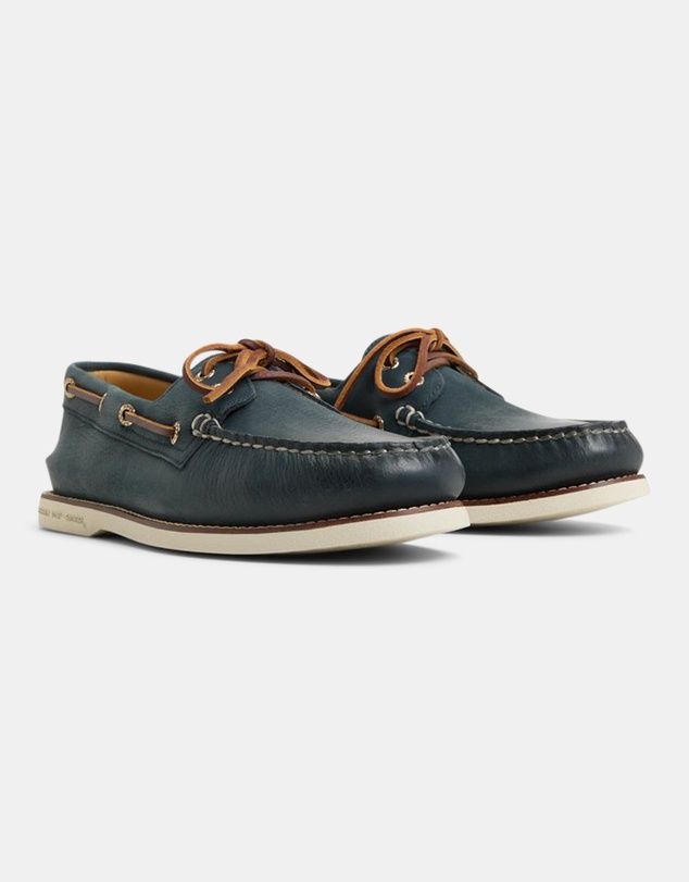 Sperry - Gold A/O 2-Eye Wide Leather Navy- Men's