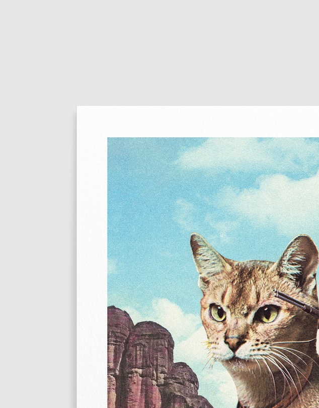 Olive et Oriel - Cat Lone Ranger by Vertigo Artography Art Print
