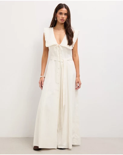 The Fated - Adela Collared Maxi Dress