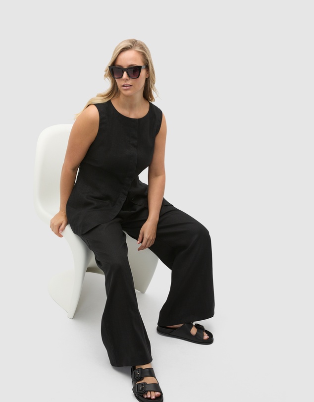 Seed Heritage - Core Linen Waisted Pant