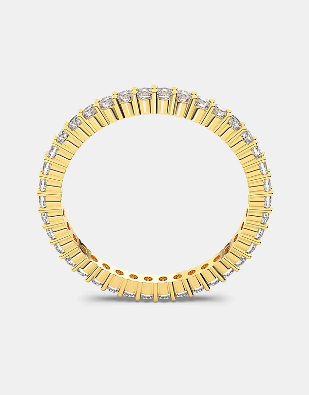 Swarovski - Matrix Vittore Ring, Round Cut, White, 18K Gold Finish