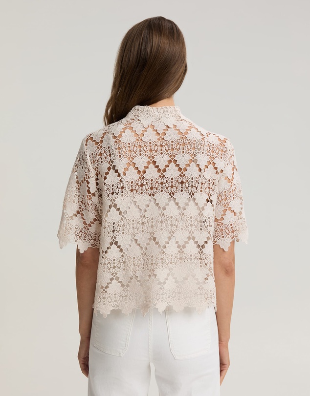Sportscraft - Ariana Lace Cropped Shirt