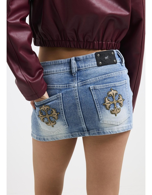 Neon Hart - Republic Denim Mini Skirt