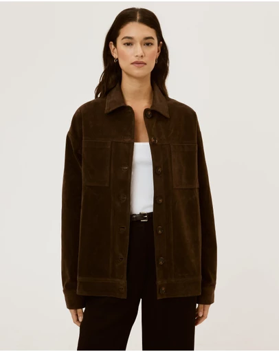 Calli - Lilly Faux Suede Shacket