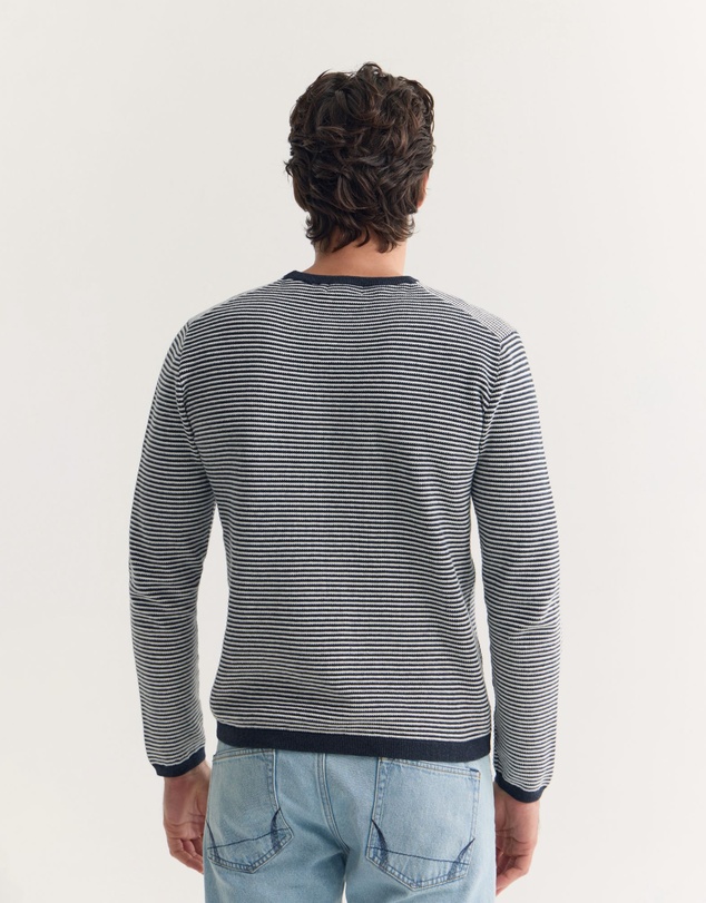 Oxford - Liam Stripe Crew Neck