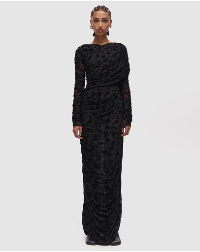 Black Mesh Velvet